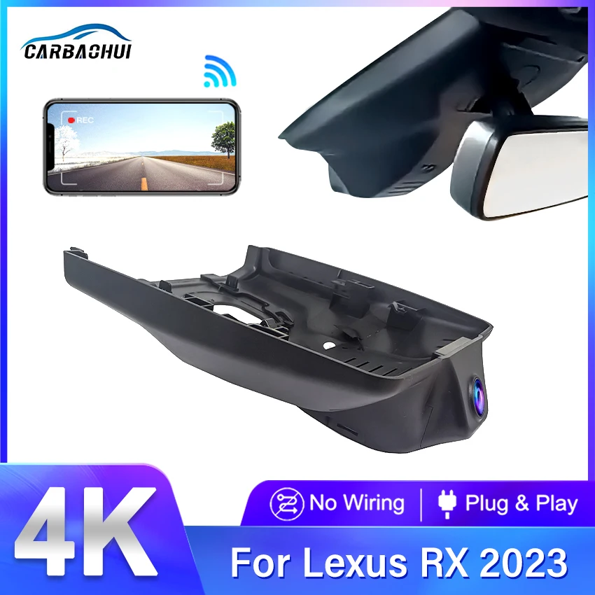 Plug And Play Dash Cam Hd Camera 4K 2160P Car Dvr Wifi Videoregistratore Per Lexus Rx 2023 2024 350 Rx350H Rx500H, Dashcam Wireless
