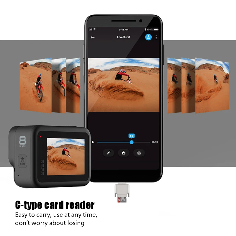 Mini USB 3.1 Type C to Micro SD Card Reader