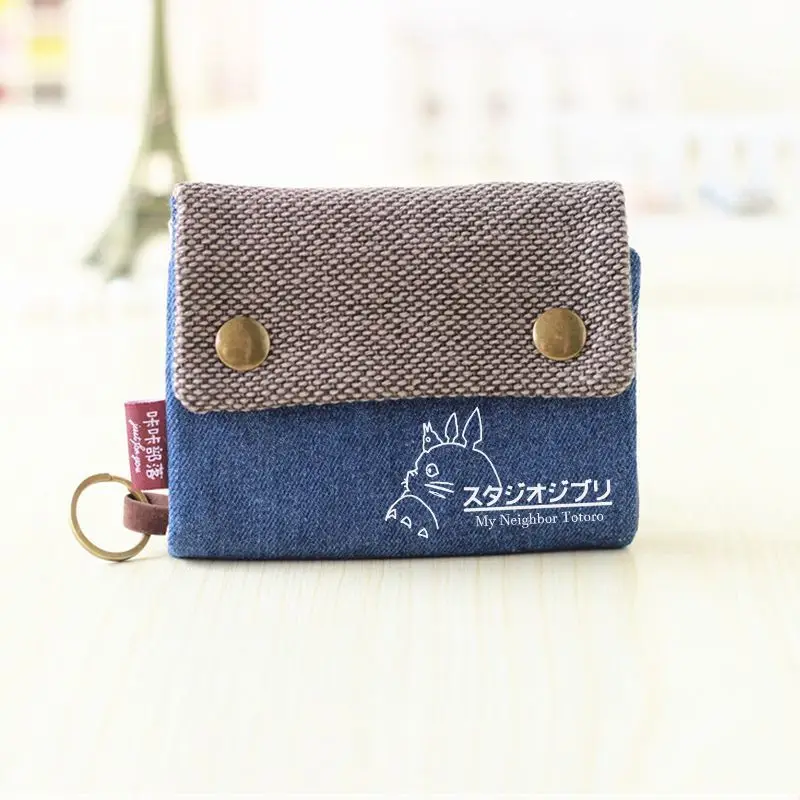 

Ghibli Totoro Large Capacity Short Wallet Cartoon Coin Purse Portable ID Card Holders Kawaii Key Storage Bag
