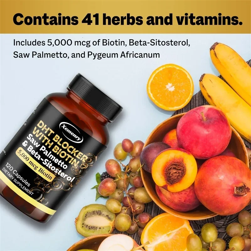 DHT Blocker - Promotes Hair Growth Helps with Healthy Urination Natural DHT Blocker for Men & Women 3