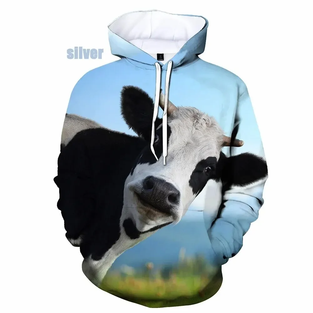 thumbnail image 1 of Sudadera con capucha de otoño para hombre, nueva sudadera con estampado 3D de vaca, sudadera con capucha informal de calle de vaca, sudadera de manga larga de tendencia de gran tamaño para hombre, 1 of 5