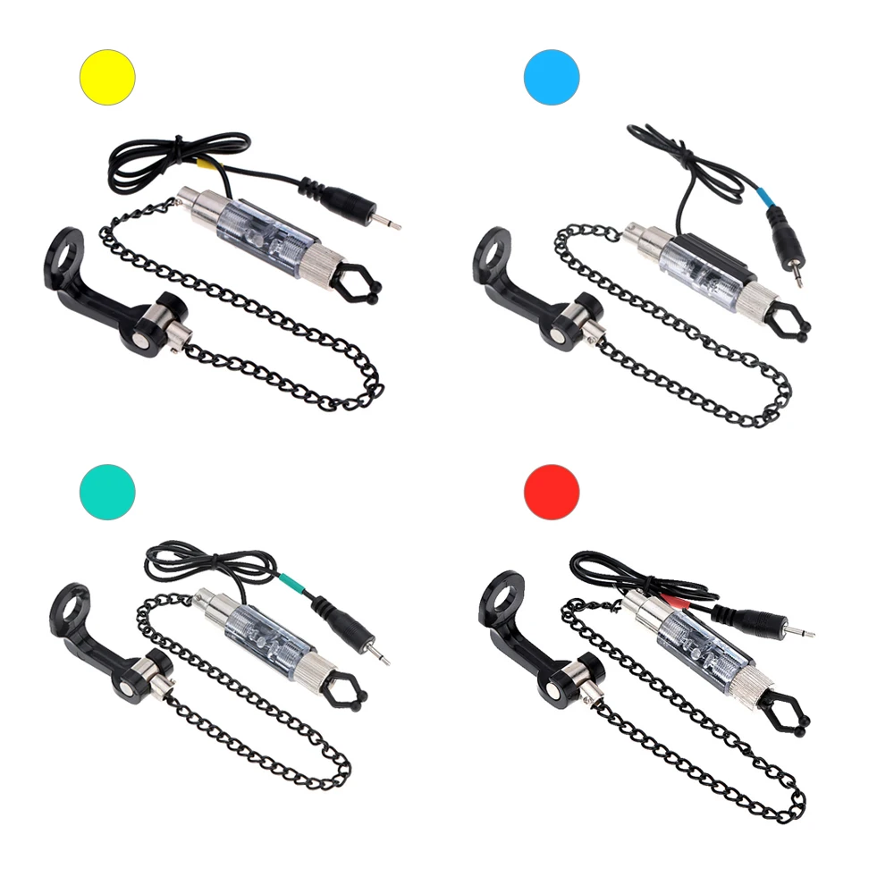 Indicateur fer chaîne alarme morsure pêche avec LED : indicateur illuminé accessoires