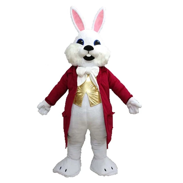 Costume de mascotte de lapin blanc pour adultes, lapin complet imbibé pour  les événements de Pâques, robe de paupières cosplay animal - AliExpress