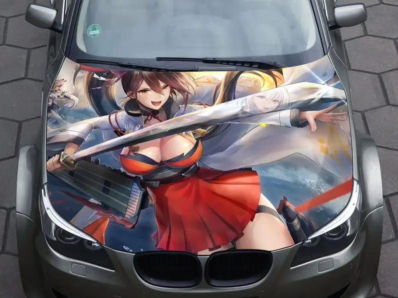 

Наклейка на капот автомобиля, katana girl, аниме, меч, винил, наклейка, графика, оберточная наклейка, наклейка на грузовик, графика грузовика, наклейка на капот на заказ