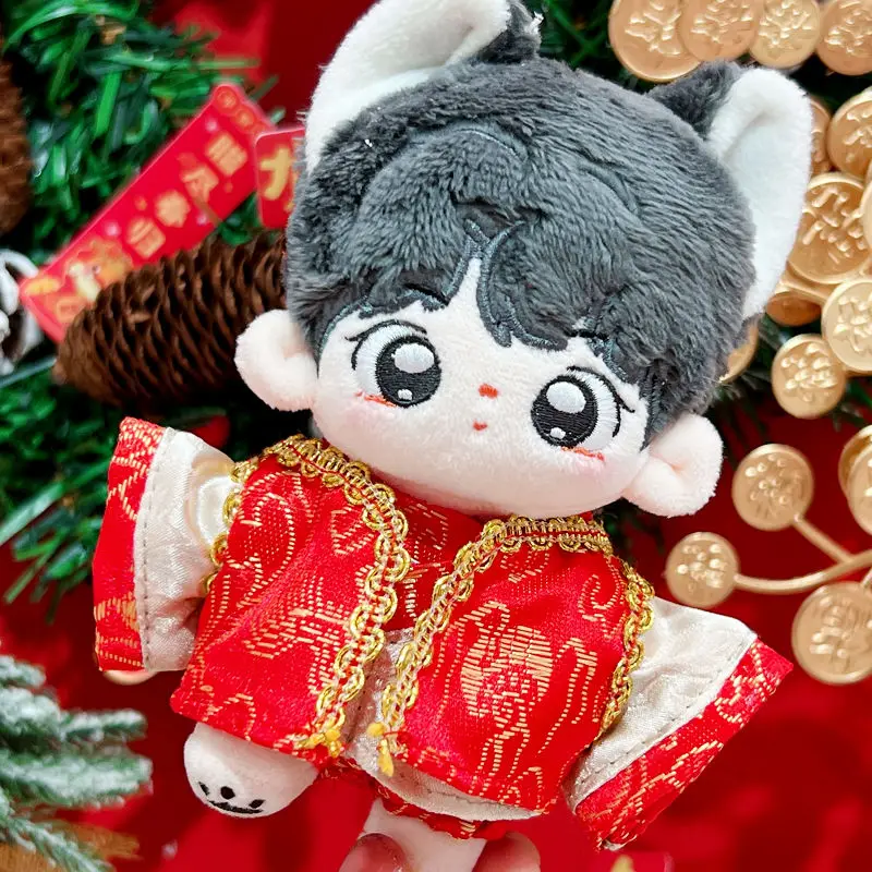 For 10cm Doll Clothes Outfit Red Color Warm Clothes Dress Up Doll Accessories Cultivate Hands-on Ability 3
