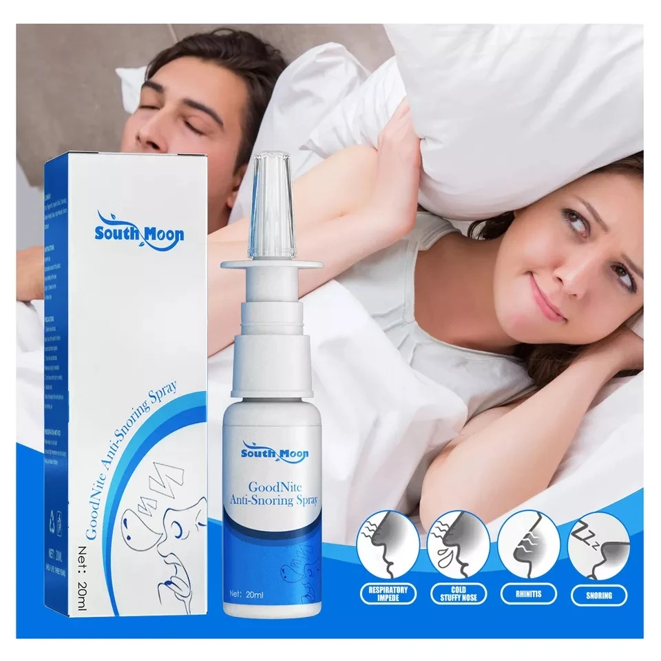 Herbal nasal spray to treat sinusitis Stop snoring to relieve stress Sleep cold sneeze