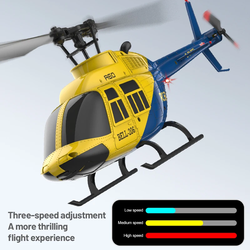 BELL206 RC Helicopter – 4-Channel Single-Blade Remote Control Helicopter with Gyroscope Stabilization | RC Aircraft Toy for Kids & Beginners 5