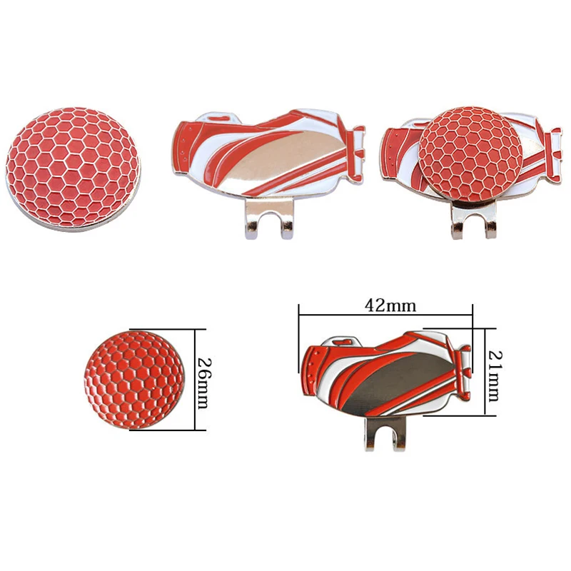 Removable Golf Ball Marker With Magnetic Hat Clip
