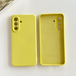 Premium Shockproof Matte Liquid Silicone Phone Case - Soft Protective Cover - Galaxy S23+ (Pear Yellow)
