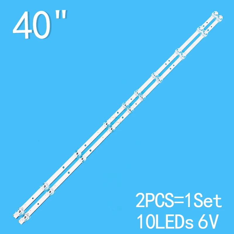 New 2PCS/lot 744mm 10LEDs 6V For 40