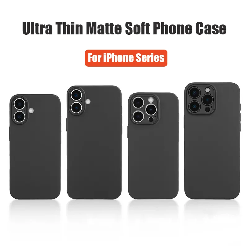 Elegant Black TPU Silicone Soft Phone Case - Premium Luxury Design