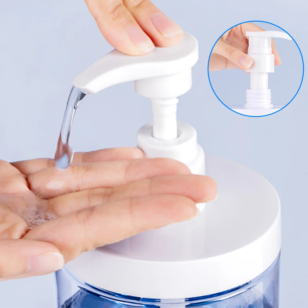 Refillable Wide Mouth Pump Bottle Dispenser for Soap or Travel Essentials (500ml/1000ml)