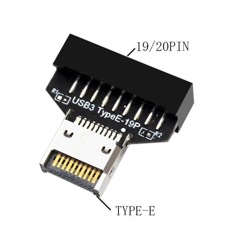 USB3.2 Type-E 20Pin To USB 19P Chassis Front USB Type A Type C Extension Adapter For Desktop Motherboard