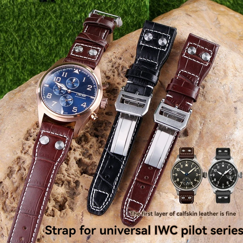 

Ремешок из воловьей кожи для IWC IW500107 Pilot the Foo Fighter Prince Mark, 22 мм