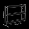 3 Layers Acrylic Nail Polish Display Rack Transparent Cosmetic Organizer Multi-layer Simple Mounting Rack Stand Holder 6
