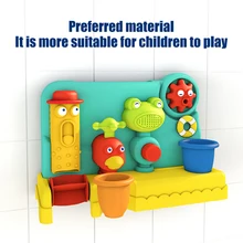 

Kids Shower Toy Suction Cups Waterwheel Bath Waterfall Skills Motor Water Windmill Toys Early Educational Bathtub Shower
