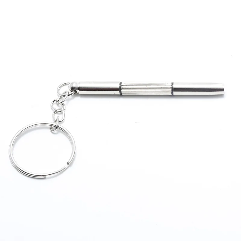 Steel Glasses Screwdriver Eyeglass Screwdriver Watch Repair Kit with Keychain Portable Hand Tools Precision Screwdriver Tools 6