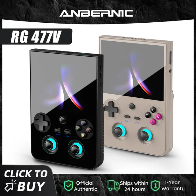 Console de jeu rétro Anbernic RG 477V, Android 14, Dimensity 8300, écran LTPS In-Cell de 4,7 pouces, 5500 mAh, Wi-Fi 6E, joystick Hall 1