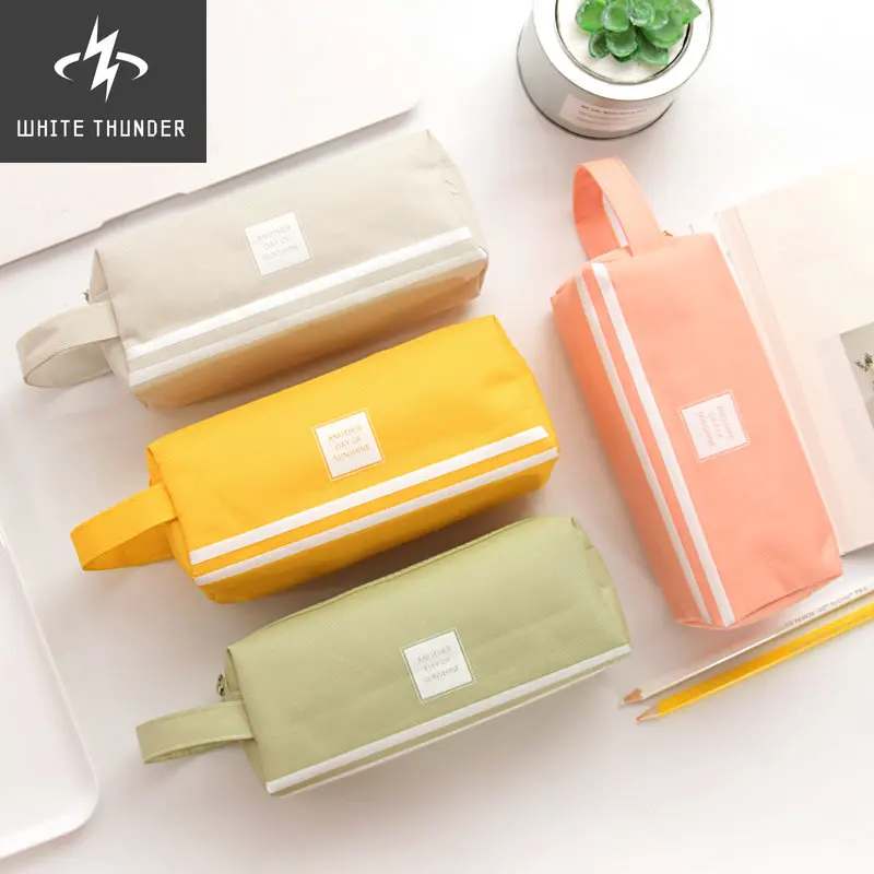 

JIANWU Minimalist felt pencil bag fabric Cute pencil case Large capacity pencil box kawaii School Supplies Office Supplies