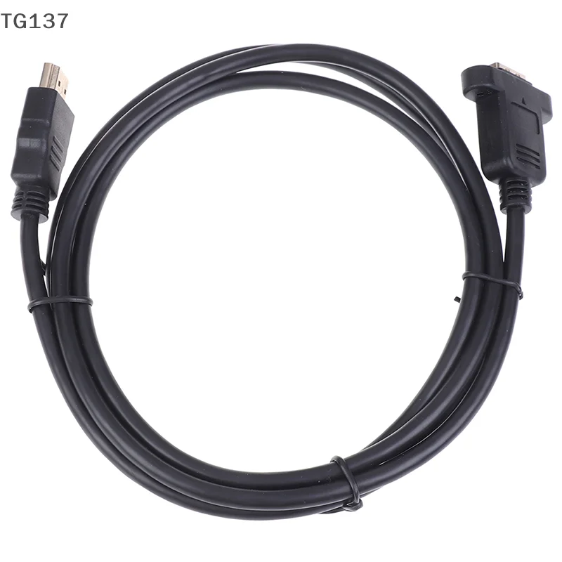 1Pc HDMI 연장 케이블 남성-여성 금도금 나사 패널 마운트 케이블 포함
