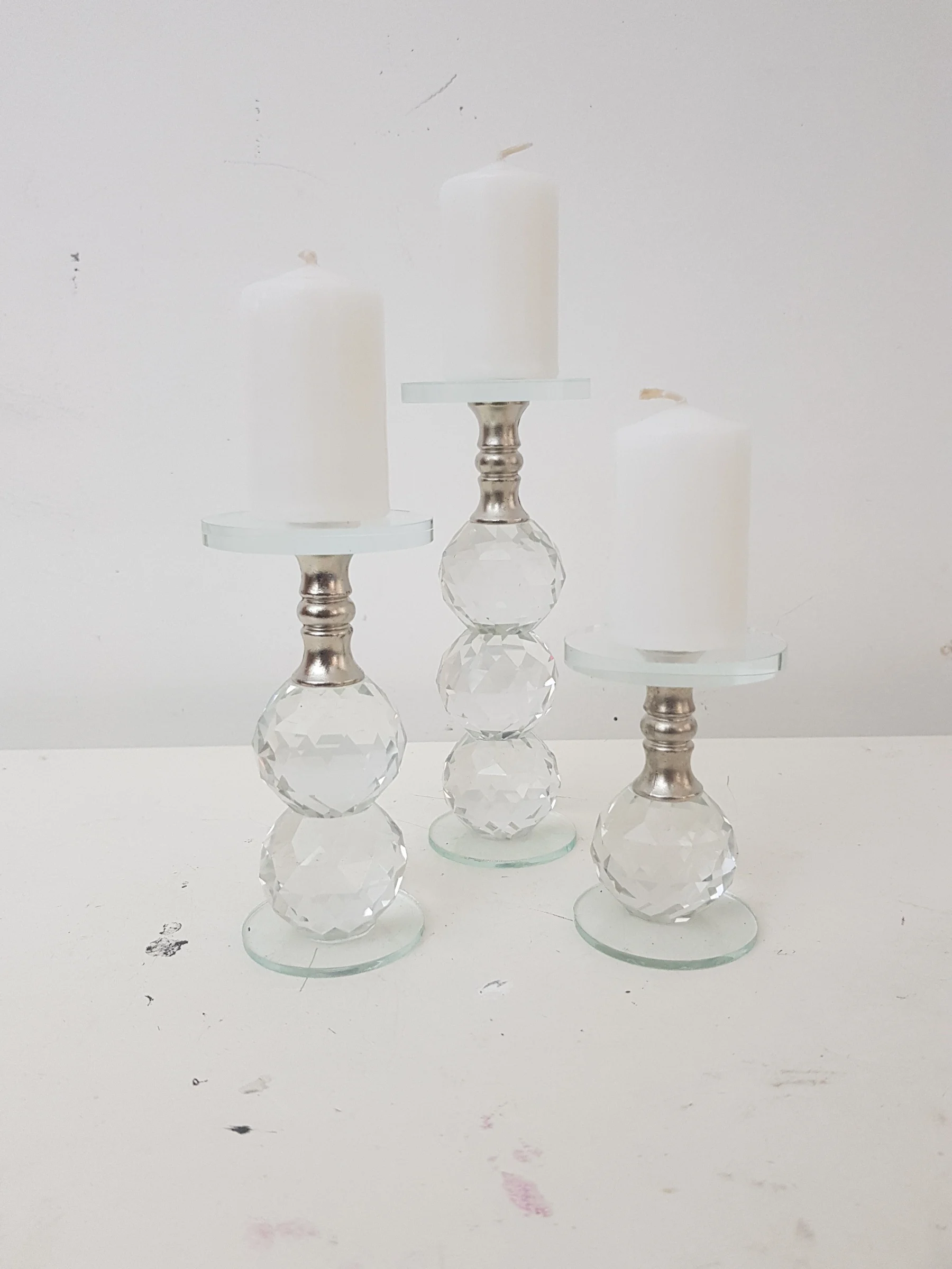 

EU HOME DECORATION AROSE CRYSTAL PCS SET CANDLE holder