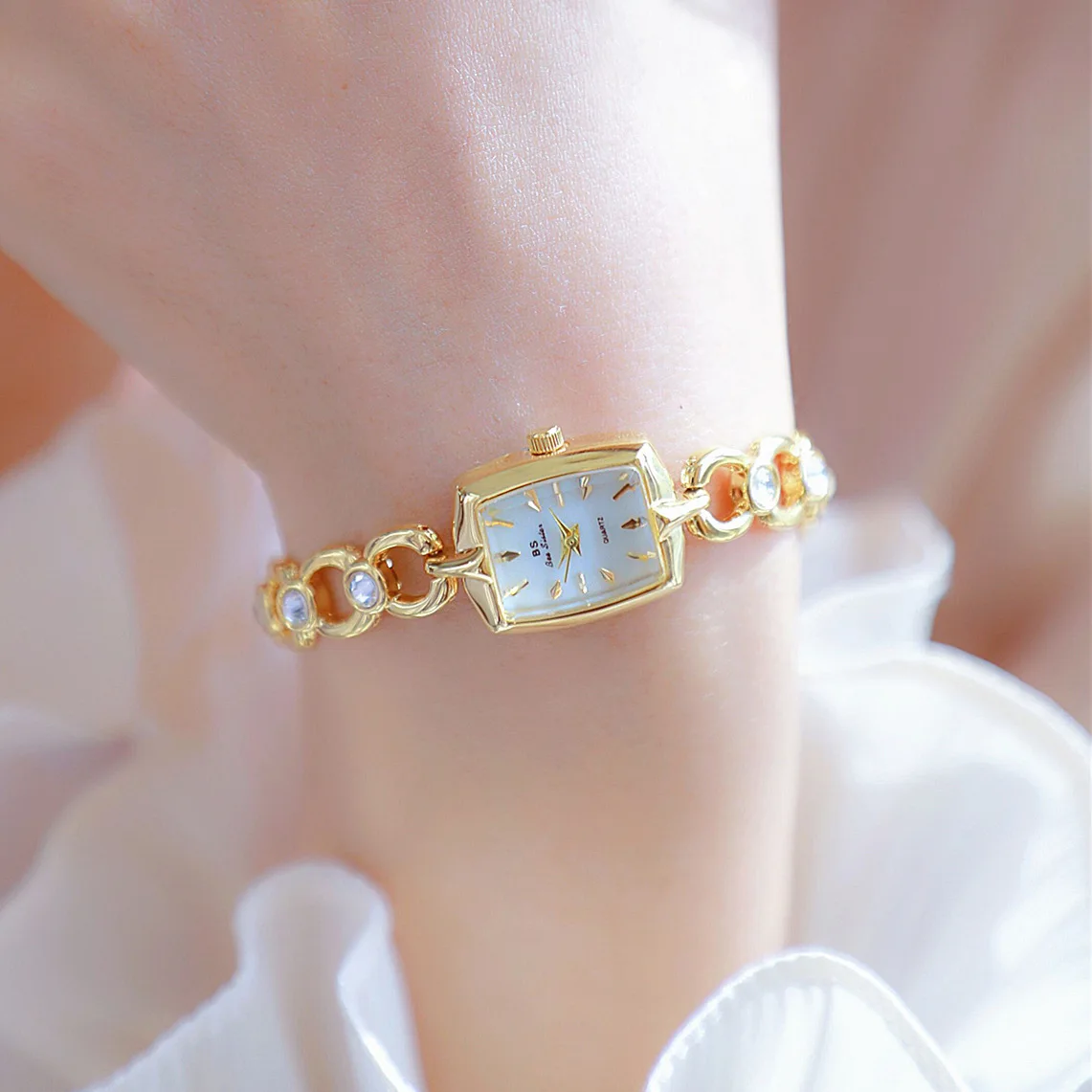Luxury Brand Women Watch Silver Simple Square Dial Quartz Watch Diamond Strap Jewelry Waterproof Watch Relogio Feminino FA1706