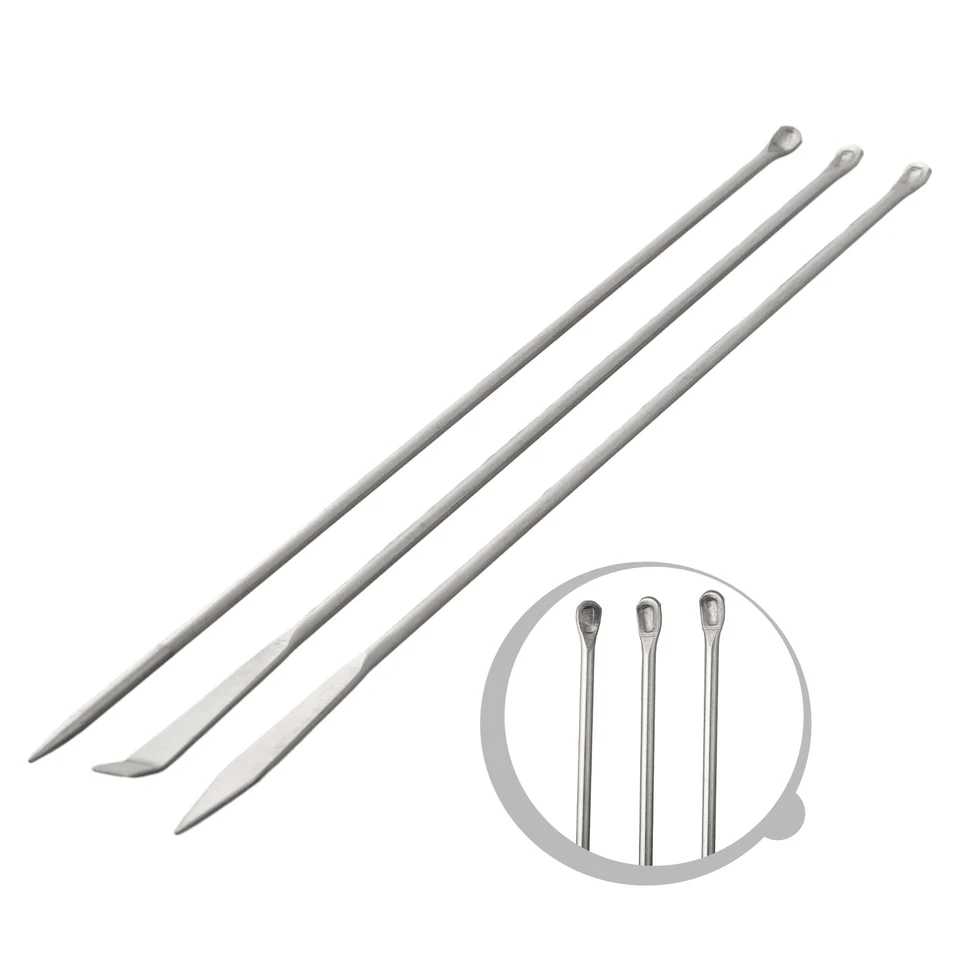 Set Da 3 Spatole E Cucchiai In Acciaio Inox Per Laboratorio – Dentali E Farmaceutici – 7 Pollici