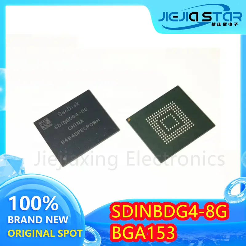 

BGA153 Electronics Brand New and Original, Free Shipping, SDINBDG4-8G, 16G, 32G, 64G, EMMC 5.1, BGA153, 5 Pcs