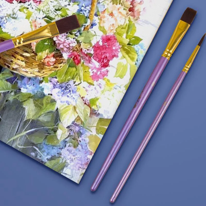 Paint Brushes 10 Pcs Set Nylon for Children Artists