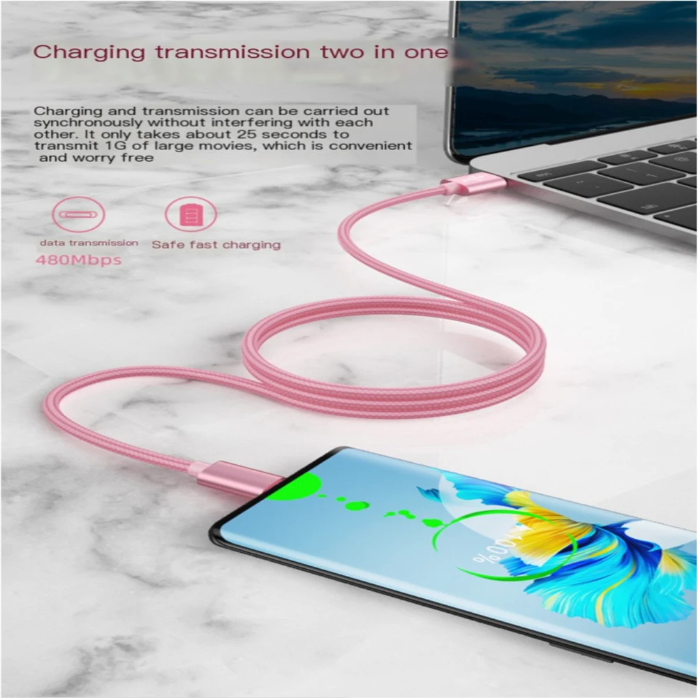 Nylon Braided USB A to Type C Fast Charging Cable