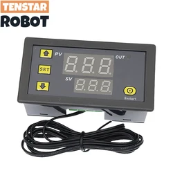 Digital Temperature Control Thermostat with LED Display and Heat/Cooling Management, 20A Capacity (DC12V)