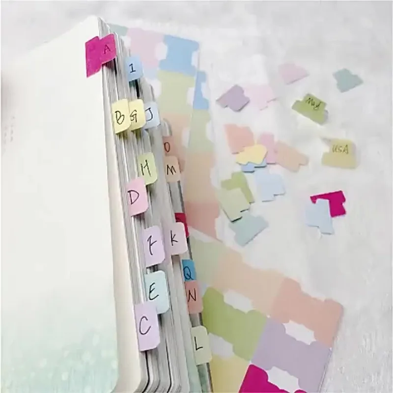 Colorful Sticky Index Tabs - Writable Double-Sided Page Markers, Planner Stickers, Labelling & Classifying Book Annotation Tabs - 4