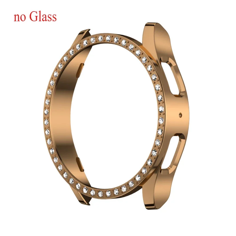 Diamond-Encrusted Protective Watch Case - Shiny Plastic Hard Bumper Cover