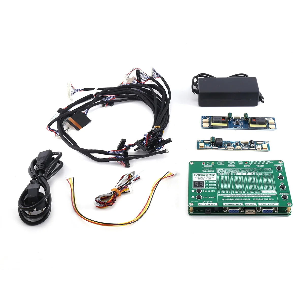 

Laptop LCD/LED Test Screen Tester+ 14PCS Lvds Cables + Inverter Tool Kit Panel EU Plug