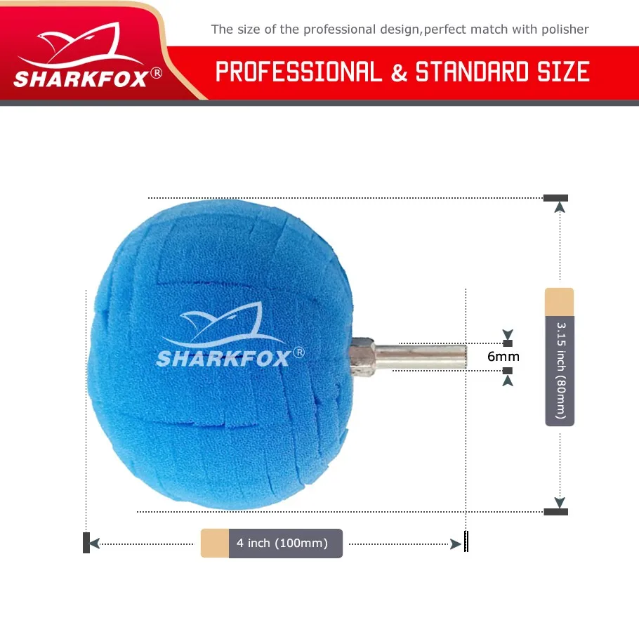 Drill Buffing Sponge Pads Polishing Cone Sponge Ball Burnishing Kit For Automotive Car Wheels Hub Care Metal Plastic Glass 2