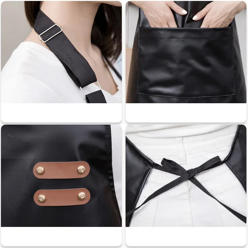 PU Leather Waterproof Oil-Resistant Apron 5