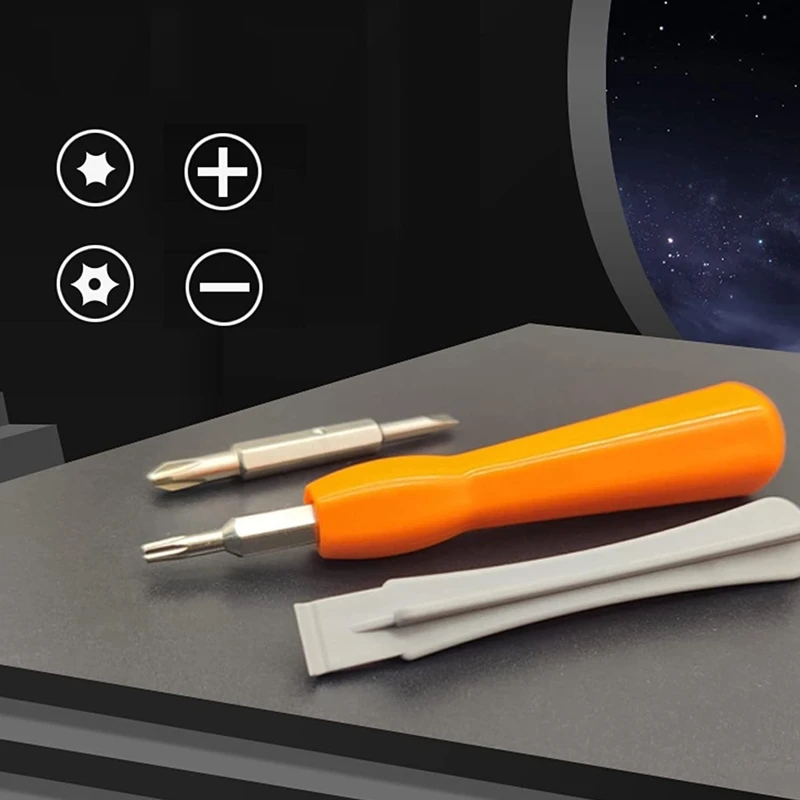 T6 Star Screwdriver For Ring Doorbell - Orange & Silver, Magnetic Tip, 2-Piece Set