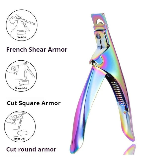 Stainless steel colorful nail clipper, nail clippers, scissors, manicure nail molding tool, adjustable Angle to trim nail shape 2