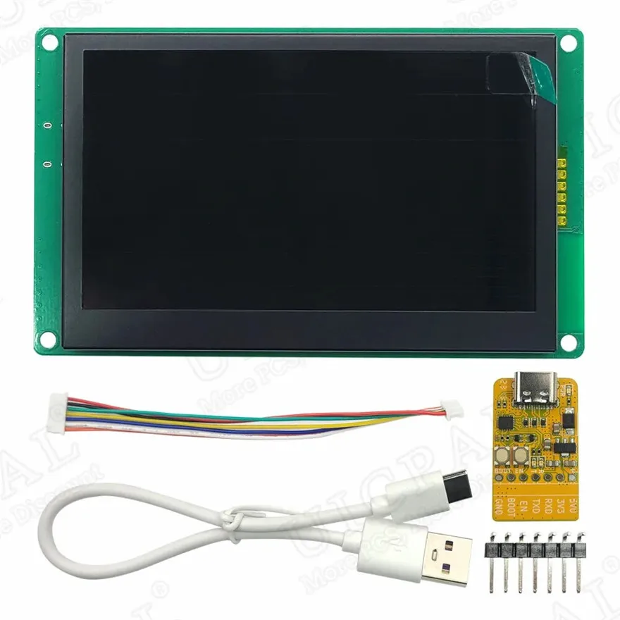 

4.3 Inch Intelligent Serial Port Screen LCD Module 480*272 ESP32 S3 N16R8 Smart Home Display for WIFI BT RS485 ST7701
