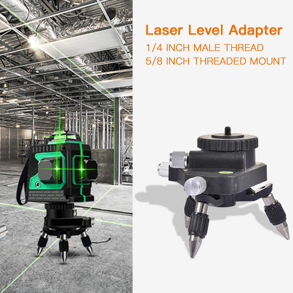 

Laser Level Adapter 360-Degree Adjustment Rotation Base Tripod Bracket For 1/4inch Interface Laser Level Turning Pivoting Base