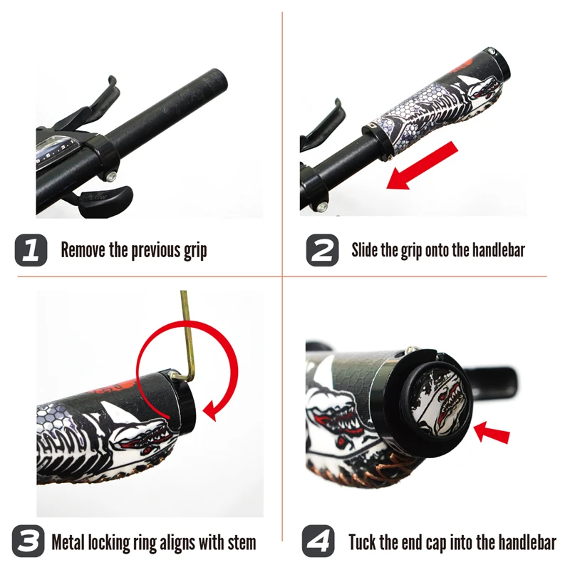 ROCKBROS Manopole MTB Maniglia Per Bicicletta Antiscivolo In - Foto 10