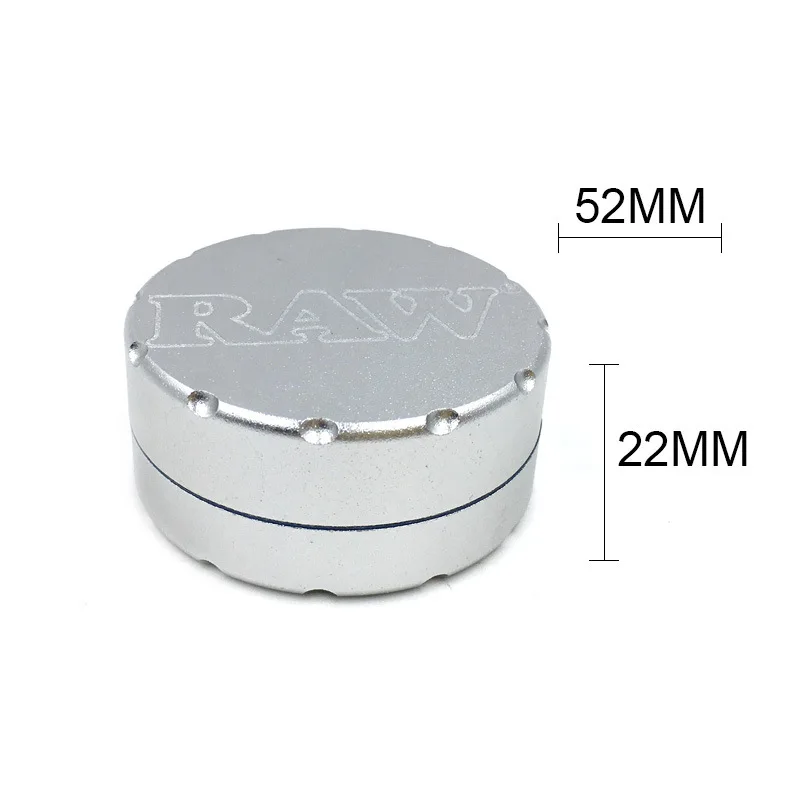 52MM Aluminum Alloy Herb Grinder Cigarette Mill 2 Layer Missing angle smoke Tobacco Grinder Smoking Accessories 2