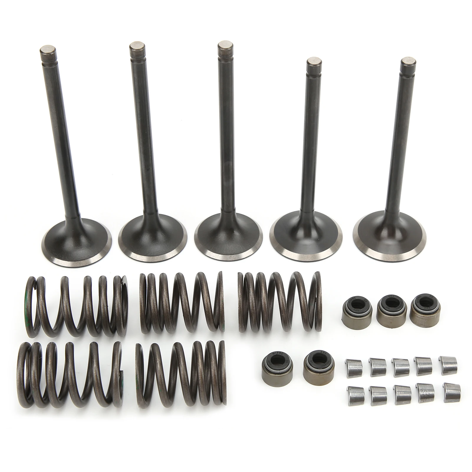 

Cylinder Head Intake Exhaust Valve Kit Replacement for YAMAHA GRIZZLY 660 YFM660F 4WD 2002‑2008