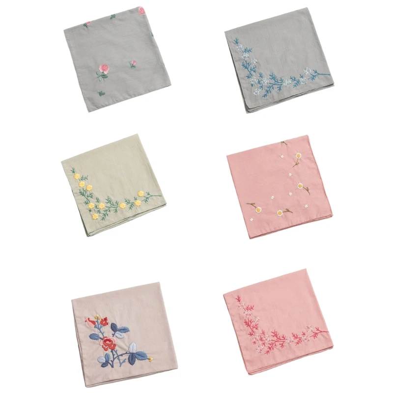 

Handkerchief Embroidery Set DIY with Pattern Yarn Embroidery Needle Set