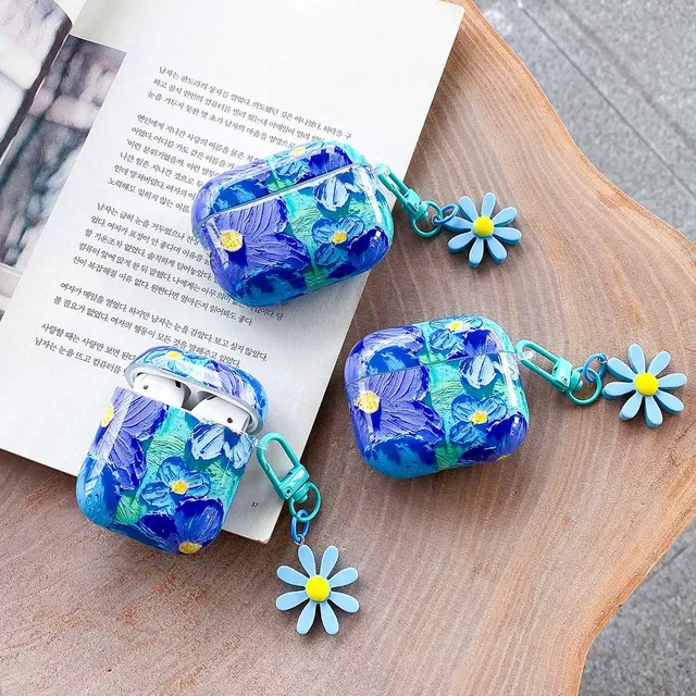 Flower Keychain Painting Graffiti Case For Apple AirPods 5