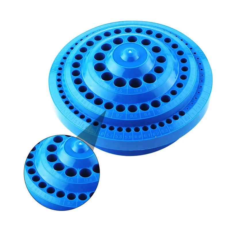 100 Hole 1-13mm Drill Storage Box Nail Drill Bits Storage Case Rotating Tray Bits Bin Hardware Brackets tool storage box parts storage box storage organizer box