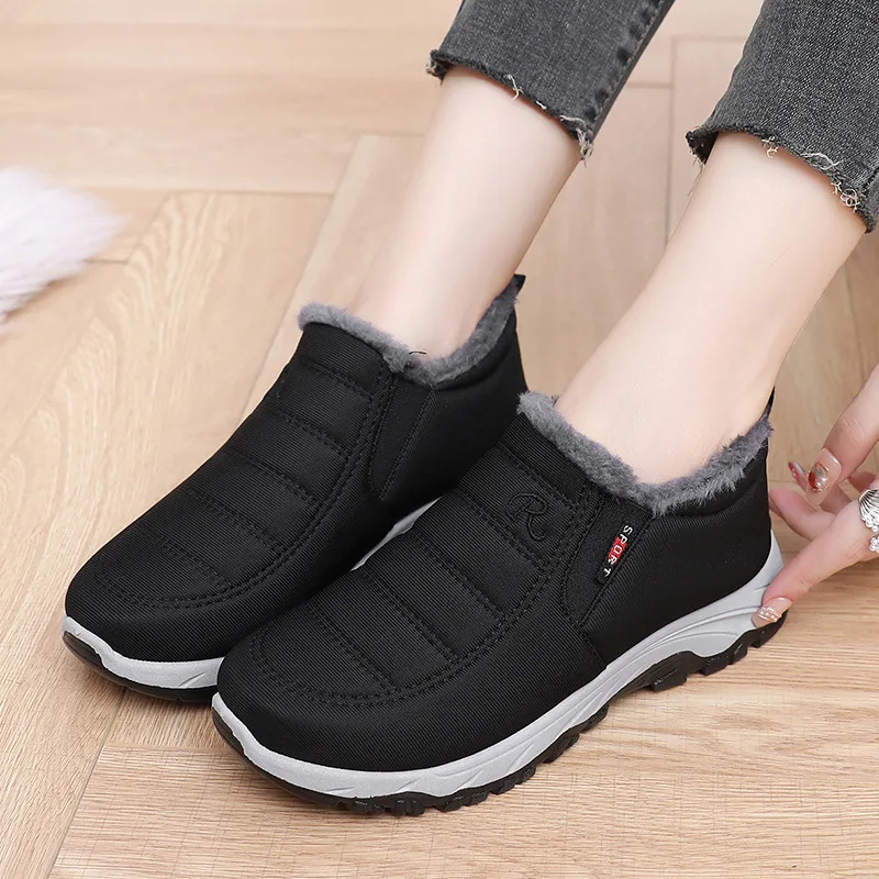 Winter Unisex Boots Waterproof Snow Boots Fashion Cotton Shoes 2023 New Flat Shoes Style Flat Shoes Couple Cotton Shoes Men's