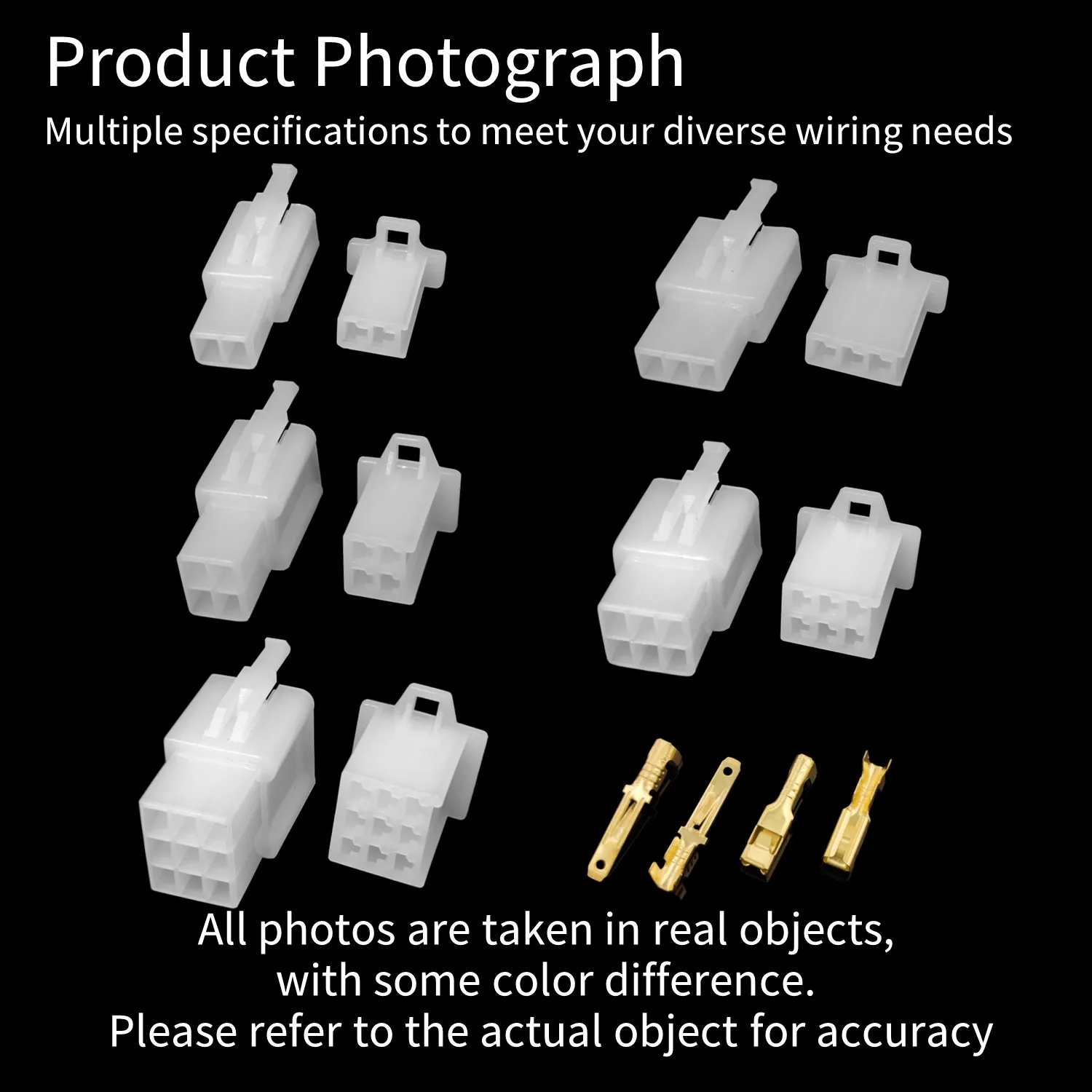 Electrical Connectors Car Motorcycle 2.8mm 2 3 4 6 9 Pin Wire Terminal Hooks for Male & Female Terminals Assorted Kit