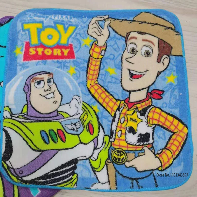 Disney Cartoon Towel McQueen Cars Toy Story Baby Boy Wash Face Hand Towel Adult Square Handkerchief 20x20cm Dropshipping