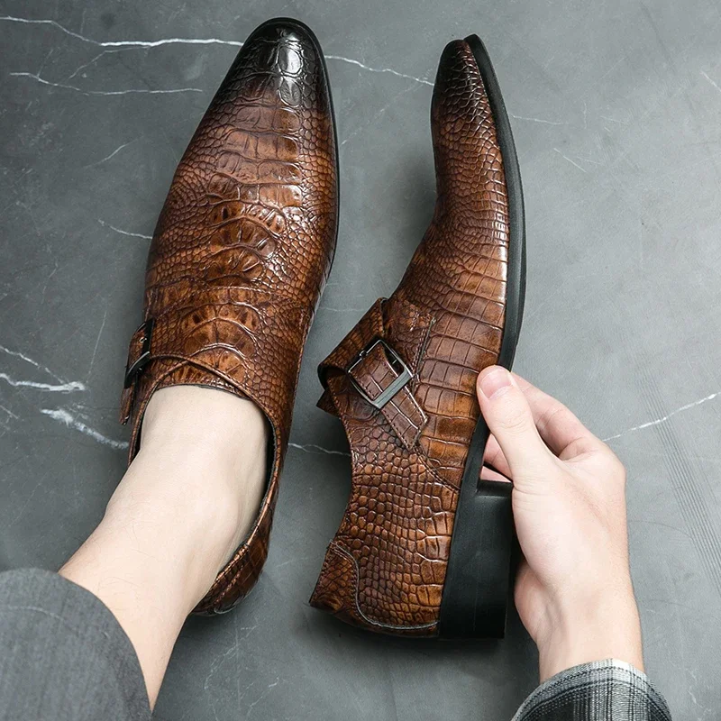 Leather Shoes Mens Wedding Designer British Dress Flats Luxury Formal Business Driving Casual Loafers